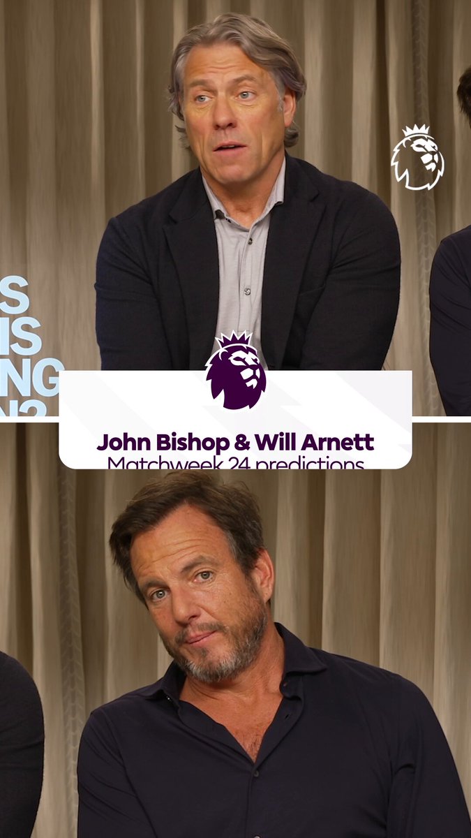 Liverpool fans Will Arnett and John Bishop have given their Matchweek 24 predictions - but can you beat their score below? ⬇️ The pair feature in ‘Is This Thing On?’, hitting UK cinemas on Friday 30 January 🎬