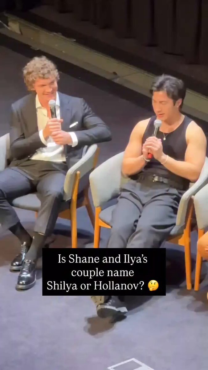 🗣️: is shane and ilya's couple name shilya or hollanov? 🐥: no it's shilya 🦌: it's hollanov