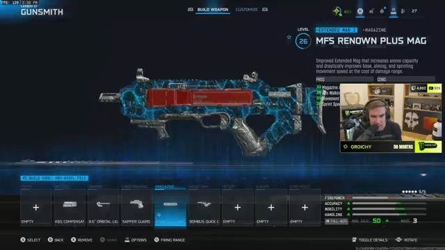 Been maining the carbon since they buffed it last week and its my favorite smg now. Use the prestige mag or Strafing stock for insane mobility compared to other SMGs. BUILD CODE: S05-6U1FL-T311