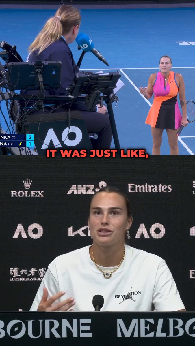 Aryna Sabalenka explained the hindrance call after her match vs. Elina Svitolina.