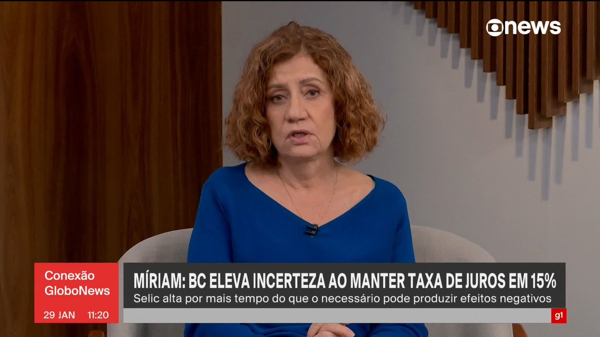 .Míriam Leitão: BC eleva incerteza ao manter taxa de juros em 15%. O Copom segurou a Selic, mas deu a indicação de que na próxima reunião, a de março, iniciará a “flexibilização da política monetária”. #ConexãoGloboNews ➡ Assista à #GloboNews: