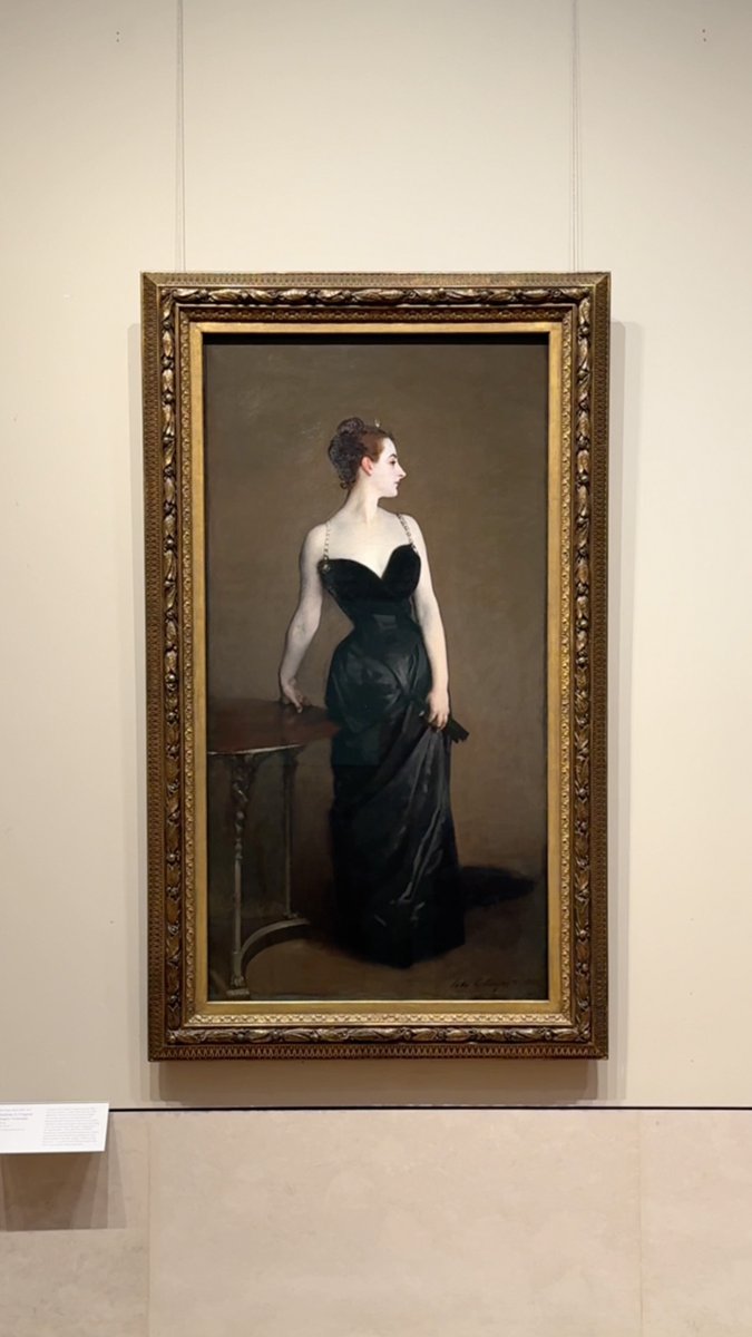 Happy birthday, Virginie Amélie Avegno Gautreau, and welcome back! 🎉 After a long trip to Paris, where John Singer Sargent spent a remarkable decade, our beloved "Madame X" has finally returned to the American Wing at The Met. First shown at the 1884 Salon, the painting received a controversial reception because of Gautreau’s reputation and appearance, which challenged the conventions of French society at the time. However, Sargent later called the painting “the best thing I have done,” and today it stands as an icon in The Met’s collection. ___ John Singer Sargent (American, 1856-1925). Madame X (Virginie Amélie Avegno Gautreau), 1883-84. Oil on canvas. On view in Gallery 771.