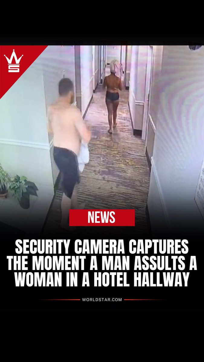 A disturbing scene unfolds when a man runs up behind a woman in a hotel hallway, suddenly lifts her and begins carrying her in the opposite direction of her room. He eventually sets her down, at which point the woman alerts hotel staff and points out the man as her attacker