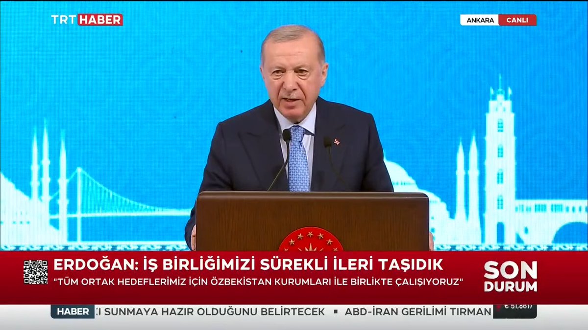 Erdoğan: “Ata yurdumuz Orta Asya’nın refahına gerekli katkıyı yapmada kararlıyız. Yürek yüreğe verip, içinde bulunduğumuz asra Türk dünyasının mührünü vuracağız. Gaspıralı’nın dilde, fikirde, işte birlik hedefine doğru emin adımlarla ilerleyeceğiz.”