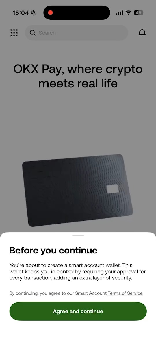 45 seconds. Thatโs all it takes to activate OKX Card, add it to Apple Wallet, and tap to pay anywhere Mastercard is accepted. Europe, let's go.