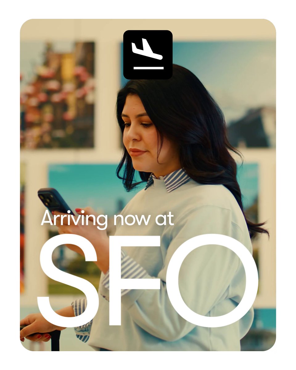 SFO let’s go! ✈️As of today, we’re serving SFO Airport and gradually rolling out public access—available 24/7 via the Rental Car Center. Learn more: