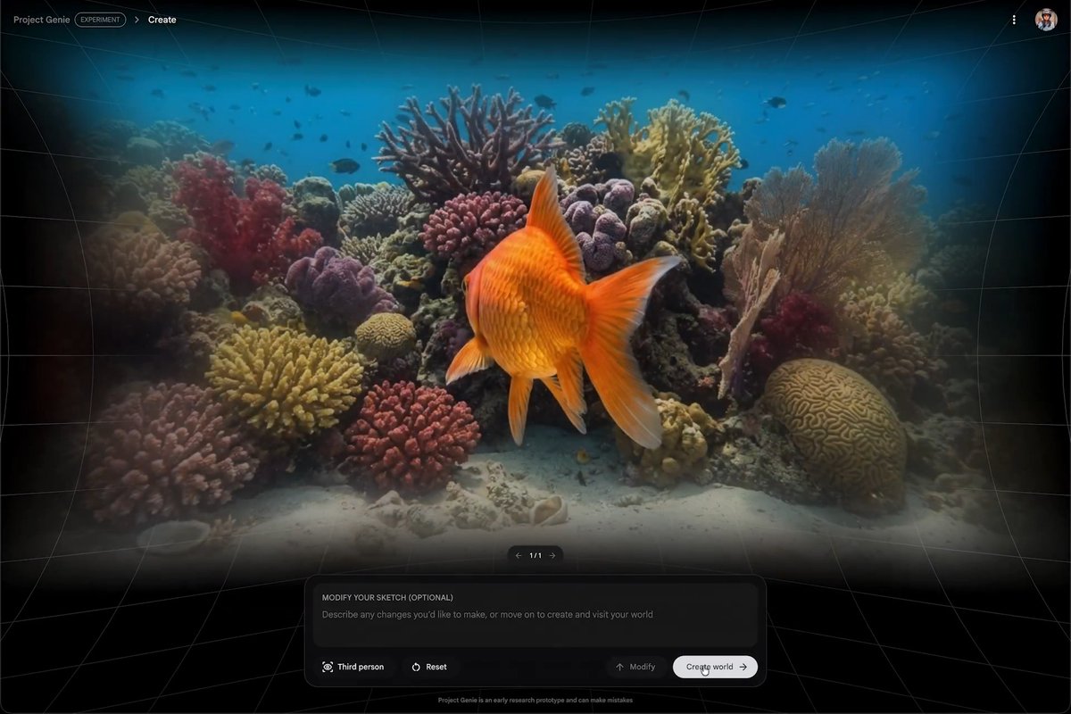 Project Genie is rolling out to Google AI Ultra subscribers in the U.S. (18+) With this prototype, we want to learn more about immersive user experiences to advance our research and help us better understand the future of world models. See the details →