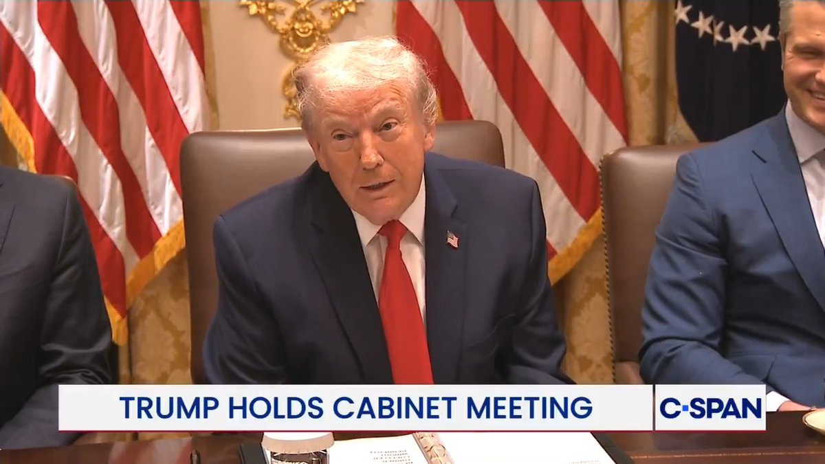 President Trump on his last Cabinet Meeting: "It lasted for three hours. Some people said, 'he closed his eyes.' Look, it got pretty boring."