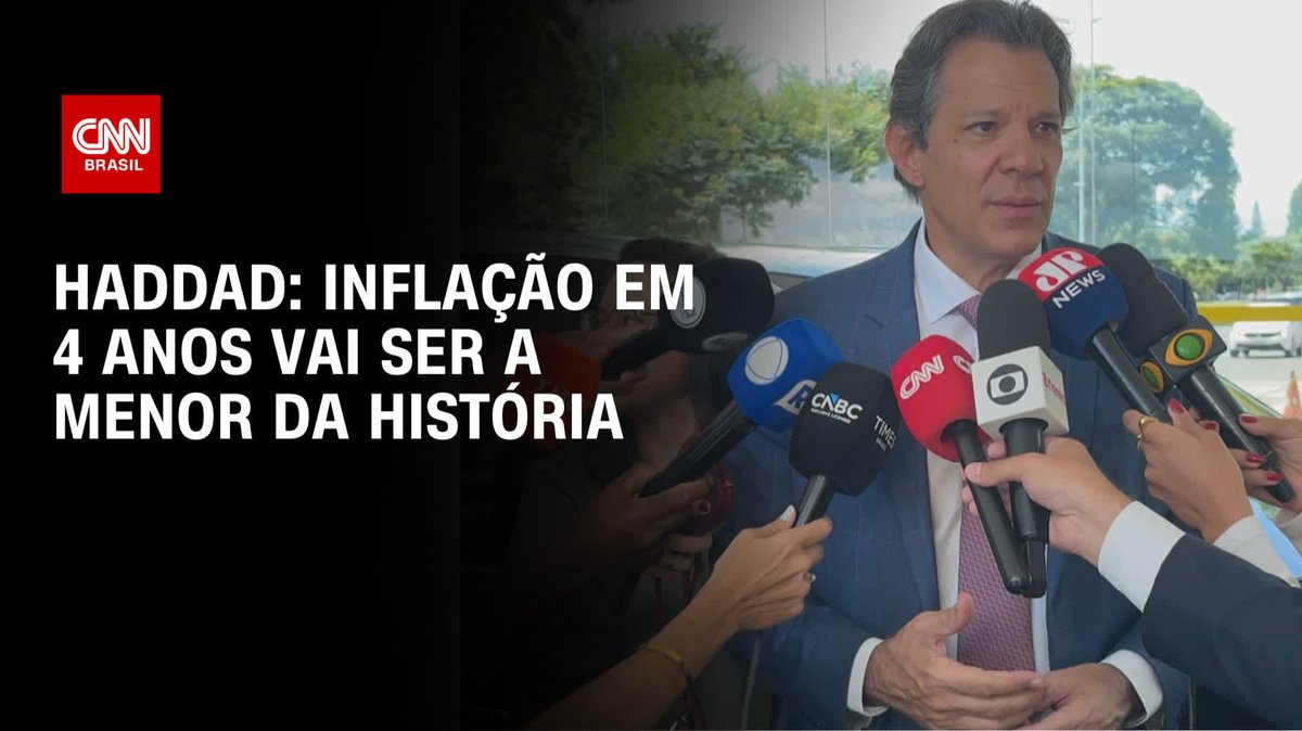 Haddad: Inflação em 4 anos vai ser a menor da história; assista #BastidoresCNN