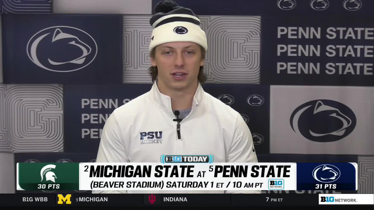 "It's really special, not only for our team, but the whole Penn State community." Dane Dowiak on No. 5 Penn State Men’s Hockey hosting No. 2 Michigan State at Beaver Stadium on Saturday 👇 #B1GToday