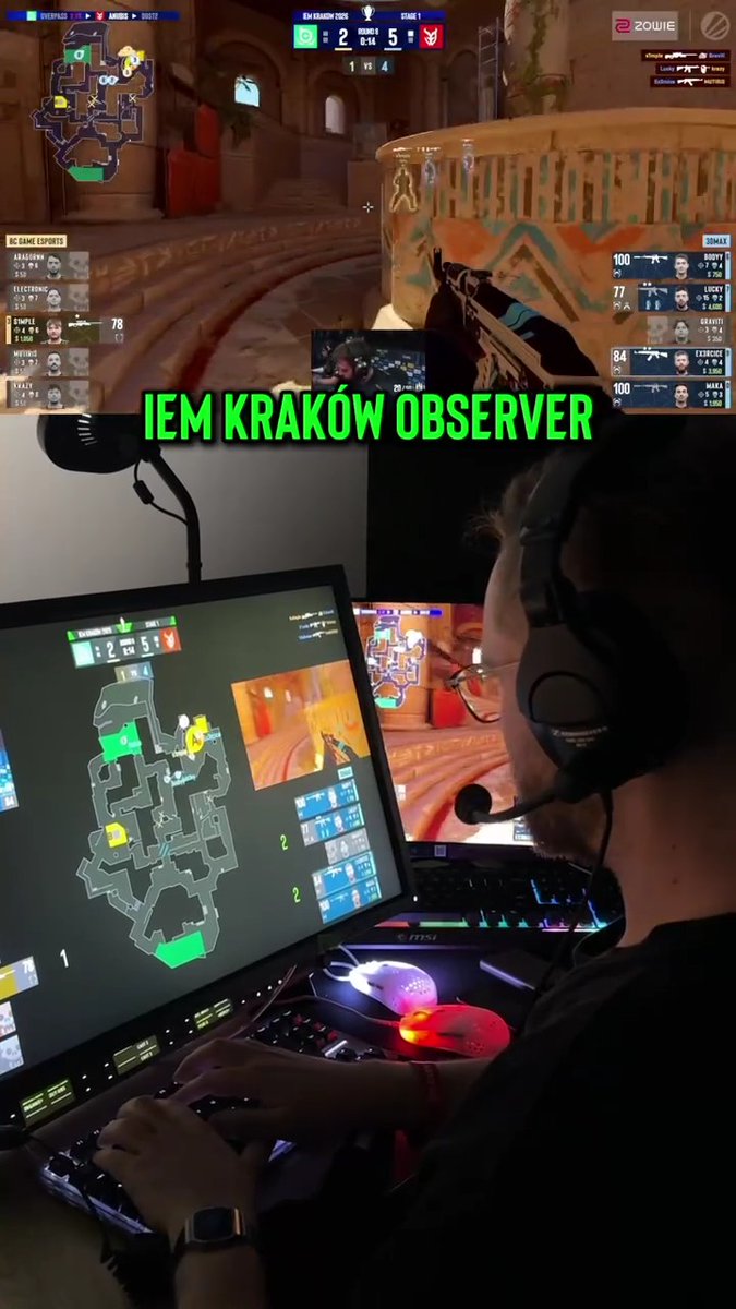 POV: you're the #IEM Kraków observer 👁️👁️ #IEM Rush @s1mpleo