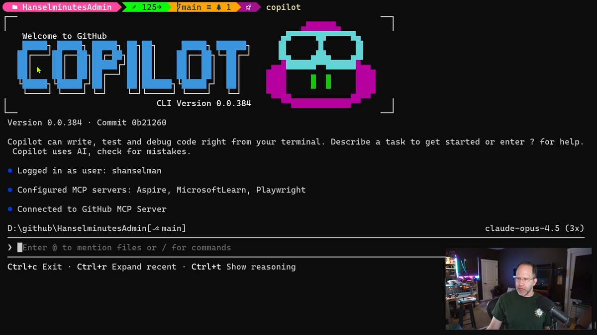 Think of Model Context Protocol as a USB port for your AI. 🔌 You can plug in documentation, tools, and context directly into Copilot CLI. Scott Hanselman 🌮 shows how to set it all up. 👇