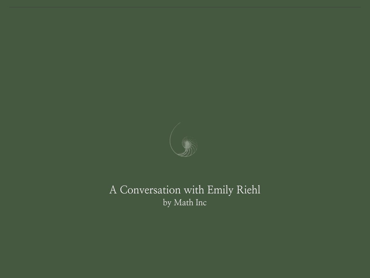 💎 FULL CONVERSATION 💎 Renowned professor of mathematics Emily Riehl at Johns Hopkins University sits down with Math Inc's Jesse Michael Han and Jared Duker Lichtman for a conversation on the future of mathematics. “Formalization has completely changed my view of what mathematics is.” “It acquainted me with a different approach to the foundations of mathematics.” “It helps you think and speak more precisely, often at this dream stage where new ideas are being developed.” “This is what I think the future of mathematics could be.” Watch the full video on YouTube: