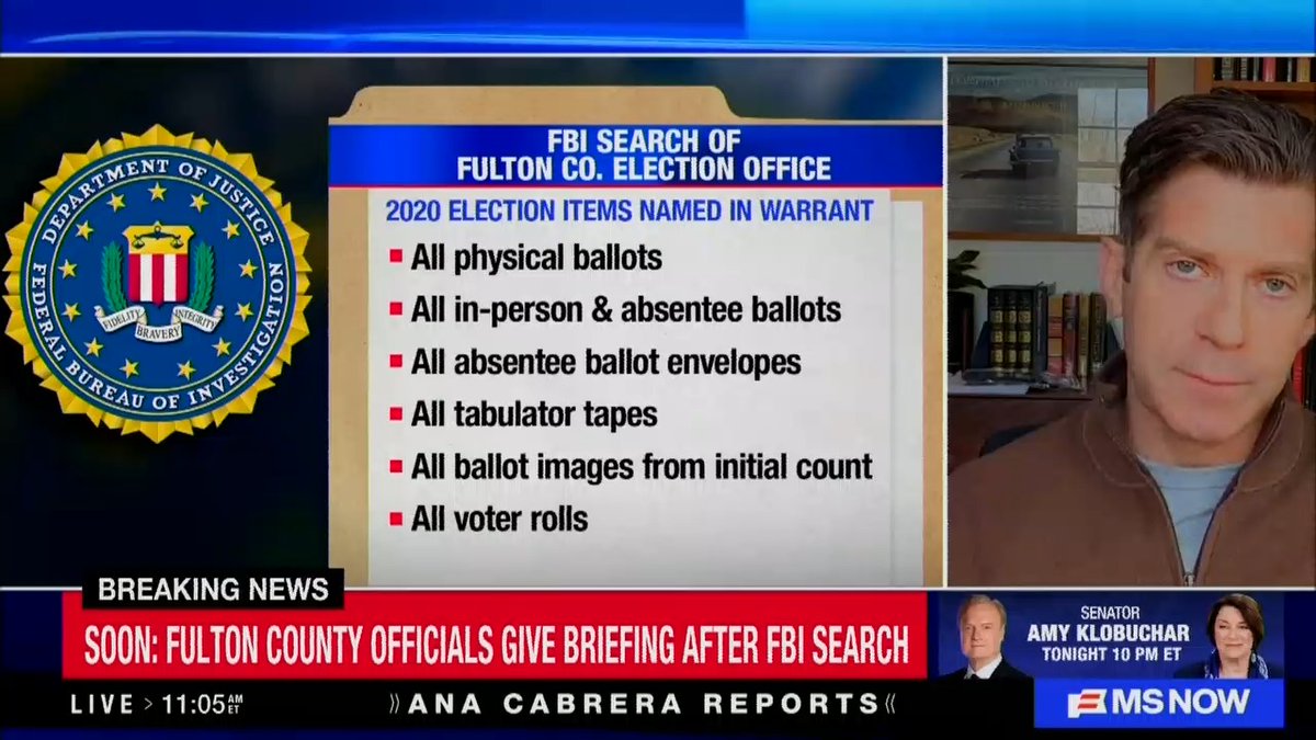 Former FBI official: Tulsi Gabbard should have nothing to do with law enforcement operations whatsoever. At one point, she was in a truck with boxes of what are apparently ballots. She is gonna need to be on the chain of custody for those ballots and explain to defense counsel why she was with them and what she was doing.
