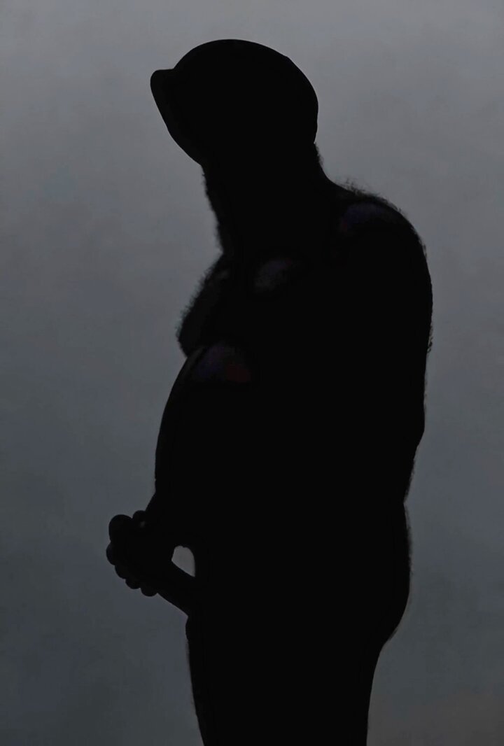 Bearded, broad, and throbbing in the shadows… this daddy knows how to tease.. . . . . . #desipalette #indiandaddy #bear #hariy #cock