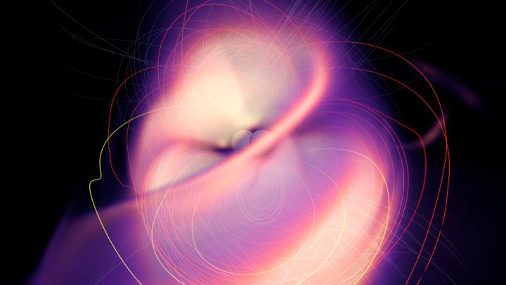 When neutron stars merge, they can make a splash … but what happens just before that? Astronomers ran over 100 simulations of two orbiting neutron stars on a NASA Ames supercomputer and found a gamma-ray glow that grew brighter before the collision.