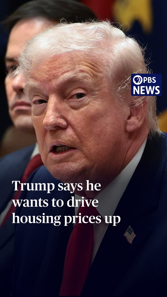 President Donald Trump said during a Cabinet meeting on Thursday that he wants to "drive housing prices up." "Existing housing, people who own their homes, we're going to keep them wealthy. We're going to keep those prices up," Trump said. Trump made his comments following Housing and Urban Development Secretary Scott Turner's update that home sales in December "rose sharply to their strongest pace in three years." According to the National Association of Realtors, home sales in December rose to "nearly" the highest in three years, but the increase was just 1.4% year over year. The association also said separately that pending home sales that same month had fallen 3% from a year ago. "I don't want to drive housing prices down, I want to drive housing prices up for people who own their homes," Trump added. The president also said he wants to bring interest rates down to make it easier to buy a home. After cutting rates at its last three meetings, the Federal Reserve announced Wednesday it would leave its benchmark rate between 3.5 and 3.75%.