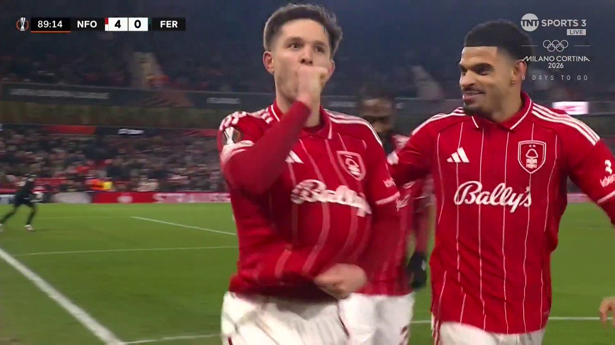 James McAtee scores his first Nottingham Forest goal to add a fourth for the home side ๐ซ ๐บ TNT Sports & discovery+ UK