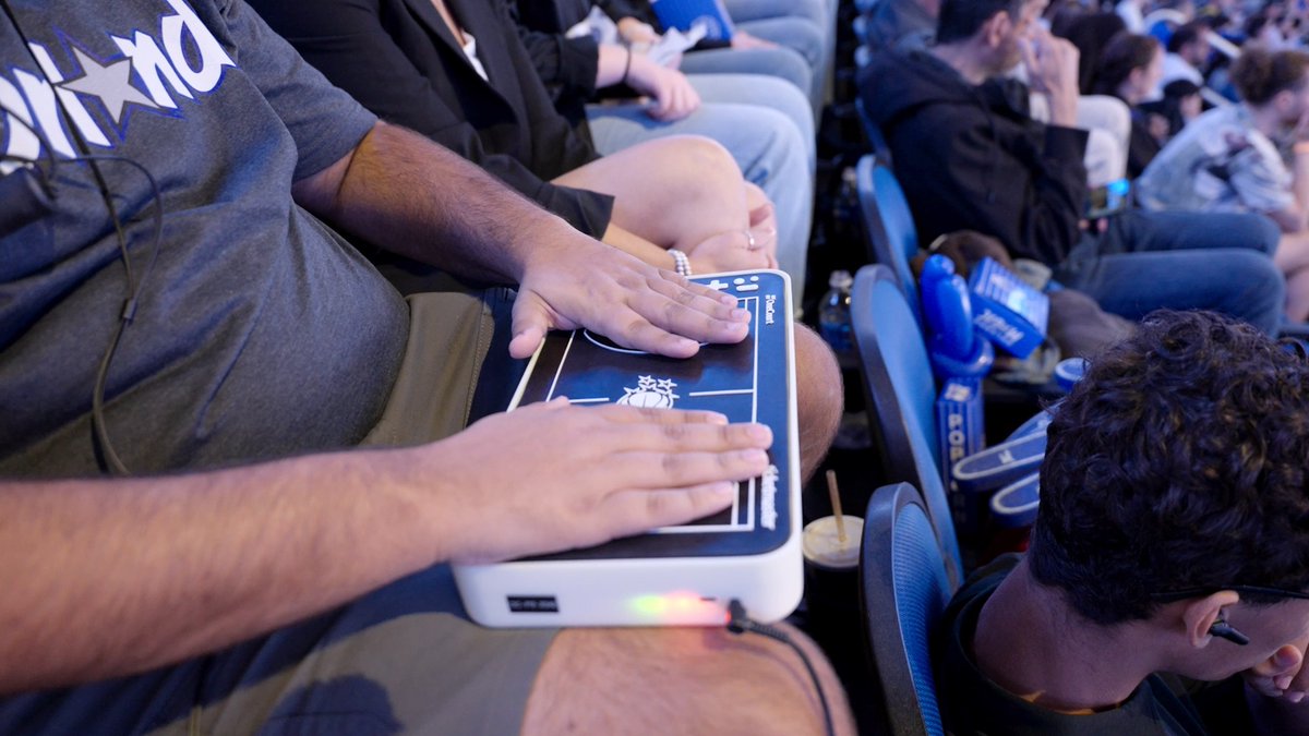 Thank you to OneCourt &amp; Ticketmaster for helping make Magic games accessible to everyone! Trent Ferguson, a Magic fan who has been blind since birth, was recently able to experience a Magic game using a OneCourt device 👏