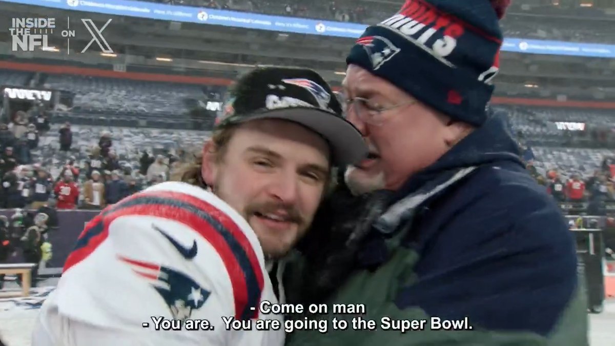 "This will be the most rewarding 6 minutes of our lives" Drake Maye and the New England Patriots are Super Bowl Bound! 🔊