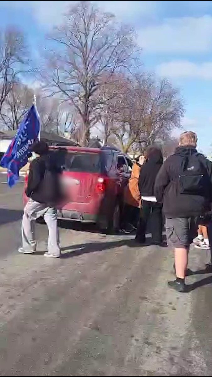 A student was hit by a car during a demonstration at Fremont High School, then began moving, officials say. A student was hit by a car that stopped in front of the crowd during a demonstration at Fremont High School, then began moving, officials say.