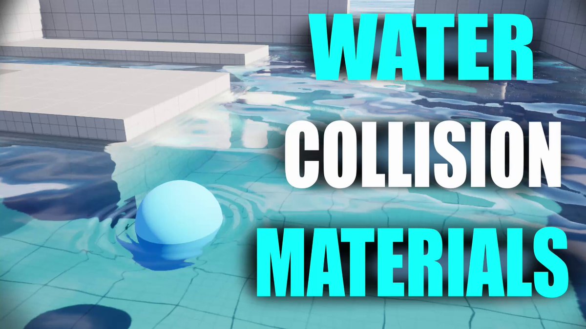 Here's a simple way to create collision based water WITHOUT any FX, plug-ins, or post processing tricks - #UnrealEngine #indiedev