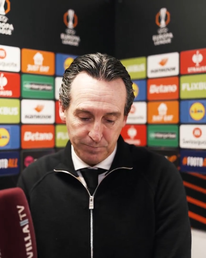 The Boss reacts after we secured top-two in the #UEL league phase ✊