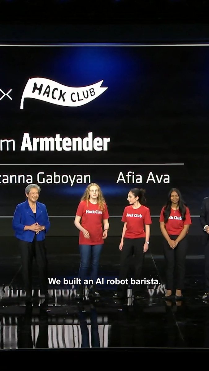 Aspiring engineers learn best by building. 💡 With open tools, mentorship, and access to hardware, @HackClub and AMD help students turn curiosity into real-world prototypes. Relive this CES moment with the winning team of Hack Club Prototype.