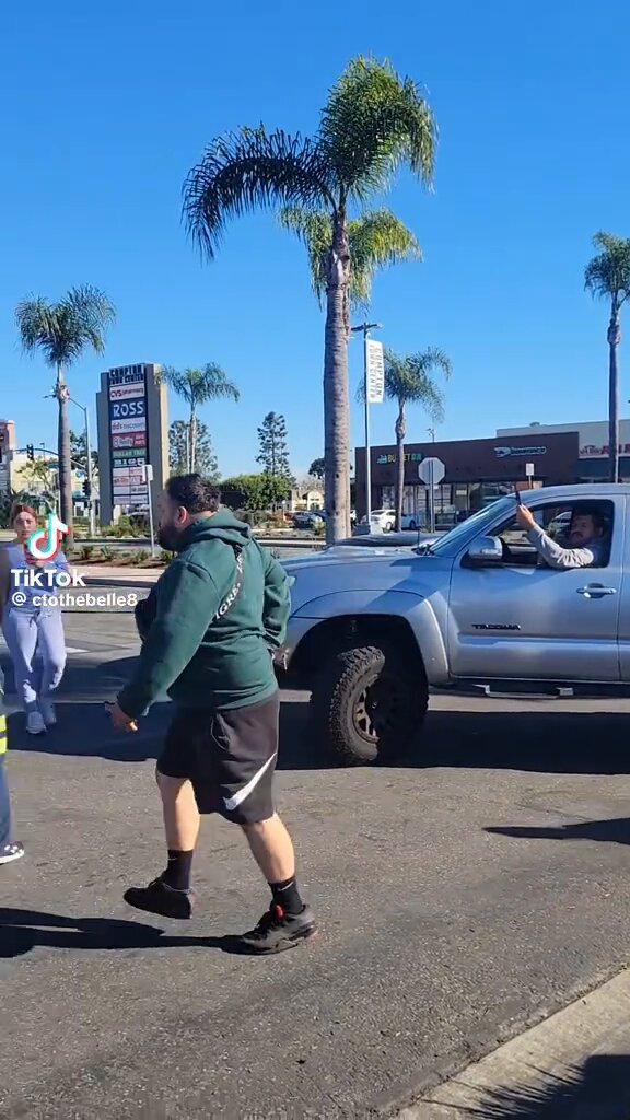 Landwhales surround and kick an ICE vehicle earlier today in Los Angeles: We give out way too much welfare money in this country.