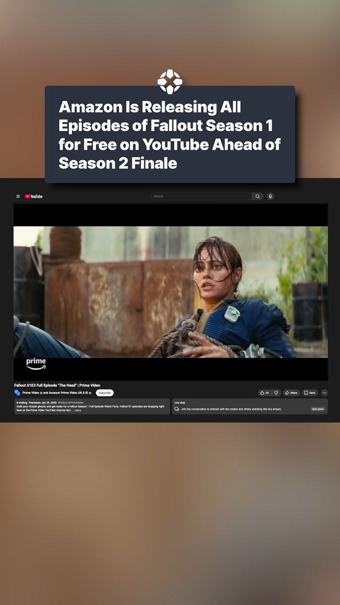 PSA: You can start watching Fallout Season One for FREE on YouTube!