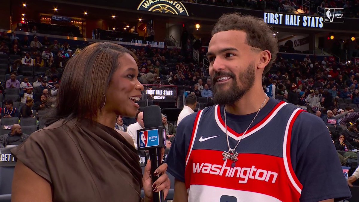 Trae Young showing love to John Wall, wearing his jersey. 🙌🔥 (via NBA on Prime)