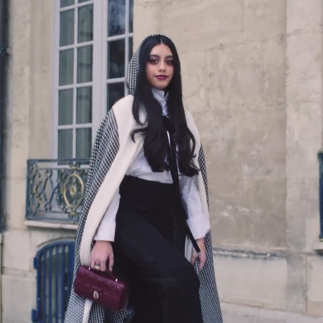 Yasmina El Abd arrives at the Dior Spring Summer 2026 Haute Couture show. #DiorCouture