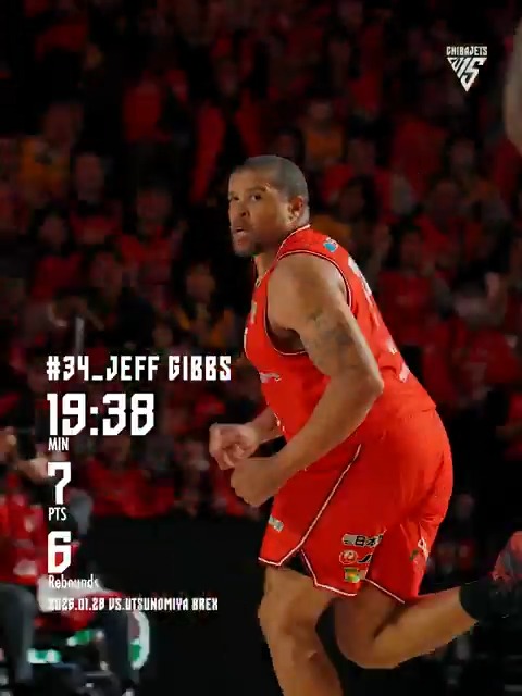 #34 | JEFF GIBBS 2026.01.28 vs.UTSUNOMIYA BREX 衰え知らずの45歳、#ジェフ・ギブス が古巣相手に躍動。泥臭くもぎ取るリバウンド、そして値千金の3Pシュート。スタッツ以上に際立つその献身的なプレーで、加入後初勝利を力強く手繰り寄せた。 #千葉ジェッツ #Bリーグ