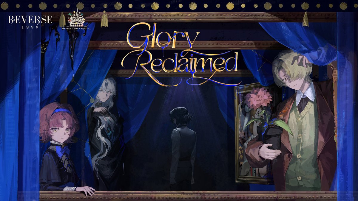Version 3.2 EP - "Glory Reclaimed" | Reverse: 1999 What has perished, what is forgotten, The noise, the rush, the shattered, the decayed— We sing freely beneath the downpour of order... HD: #Reverse1999Ver3ꓸ2 #aFlowingFeast #MysteryBoxCarnival