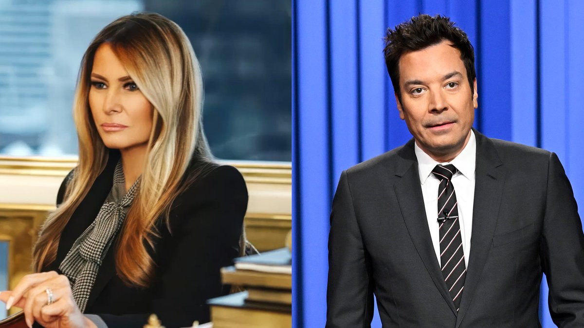 Tonight was the official premiere of the Melania documentary at the Kennedy Center. Right now, Trump is encouraging everyone to see it in IMAX so his hands look regular size. #FallonTonight