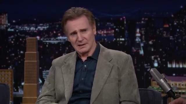 Liam Neeson mysteriously reads a synopsis on his new sci-fi horror film Cold Storage 🤣 #FallonTonight