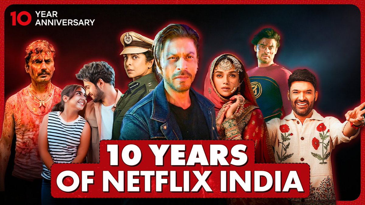 10 saal hogaye since Netflix met India. Aur chalte chalte, we made some magic together ❤️🎬