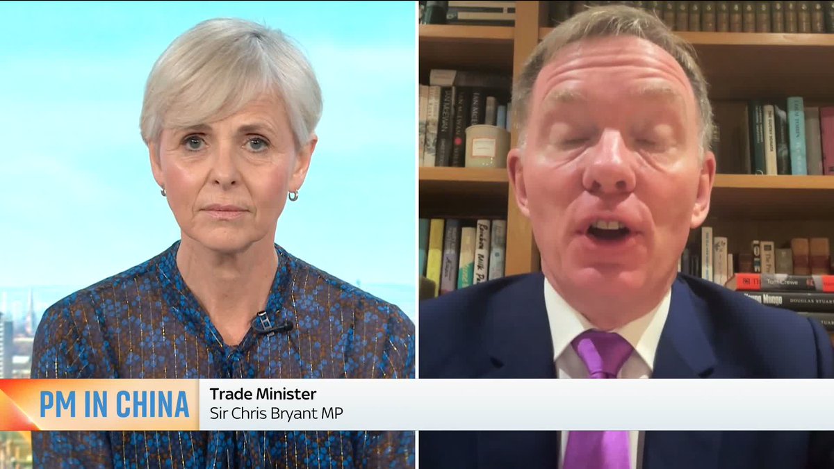 🟠 Will the PM's China trip help the UK's whisky industry? Trade Minister Sir Chris Bryant tells Anna Jones that a Scotch whisky tariff reduction agreed by China will be worth £250m to the UK economy. Politics latest 🔗 📺 Sky 501