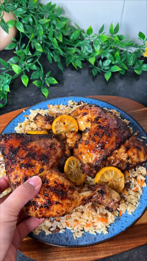 Saucy Honey Garlic Chicken Leg Quarters - A Must Try!🍗🧄🍯🤤🍛 (via: cookingtales11)