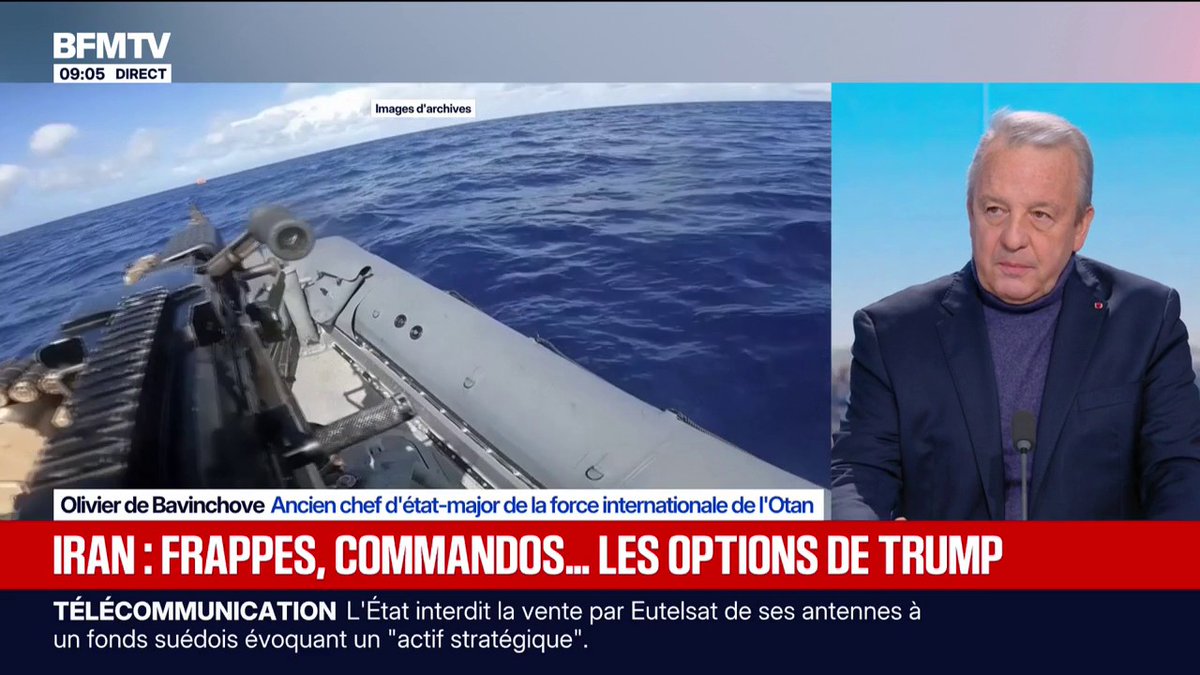 Tensions entre l'Iran et les États-Unis: "Nous sommes arrivés à un point de non-retour" ce qui veut dire "qu'il va y avoir action", estime Olivier de Bavinchove, ancien chef d'état-major de la force internationale de l'Otan