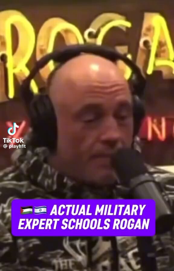 Watch and listen as Joe Rogan gets schooled on the reality of the situation in Gaza.