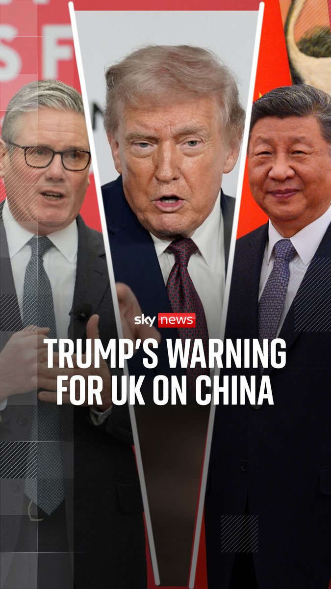 As Sir Keir Starmer does deals with Chinese President Xi Jinping, Donald Trump warns against it, calling it a 'dangerous' thing for the UK to do. The US President also has a dig at Canada for looking at doing business with China. 🔗