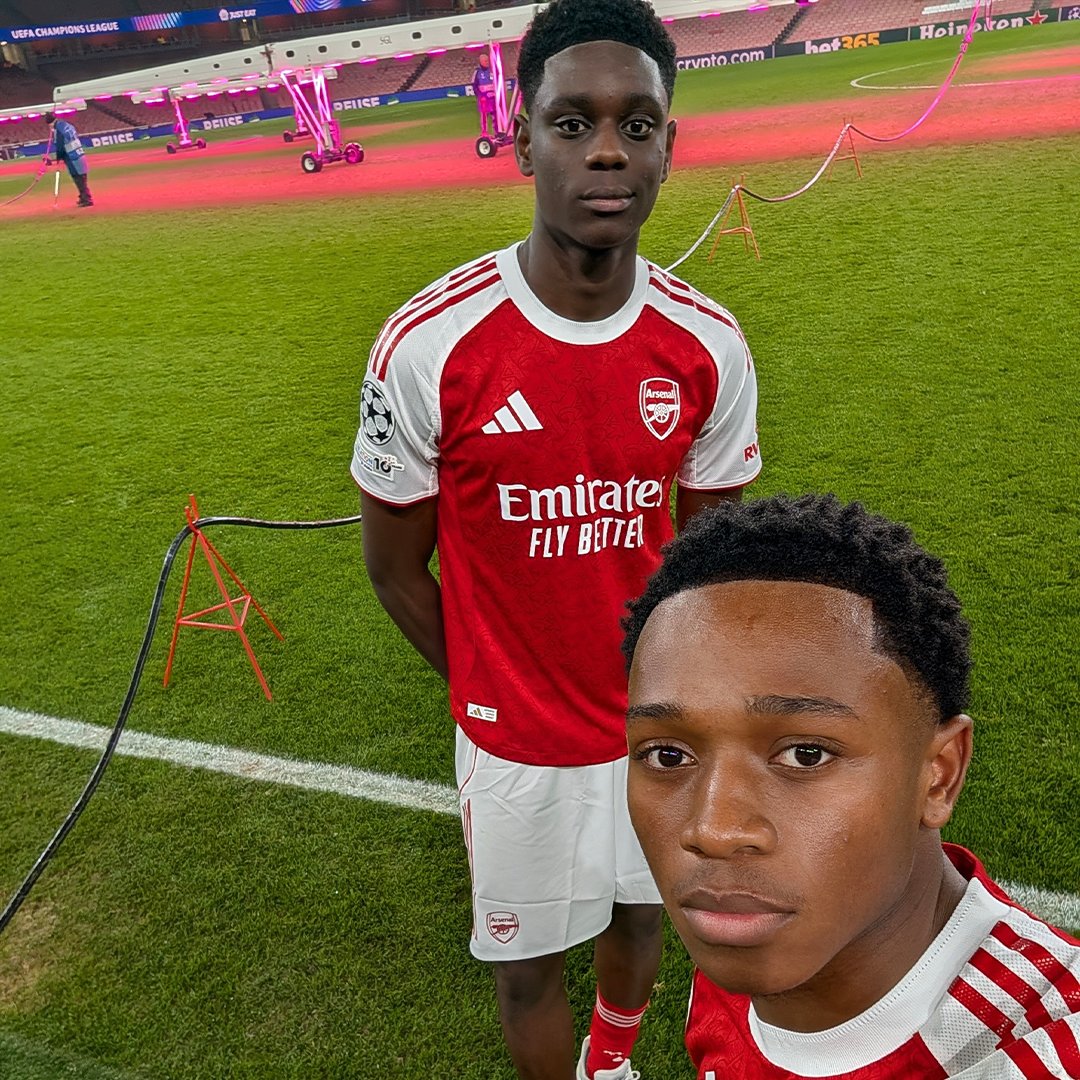 Our strong young Gunners 👏 Brando Bailey-Joseph and Ife Ibrahim make their senior Arsenal debuts after over a decade in our academy ❤️