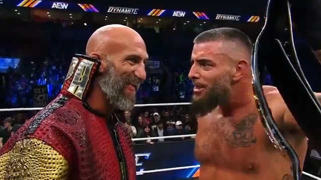The "Psycho Killer" Tommaso Ciampa shocked the world with his FIERY entrance into AEW on #AEWDynamite! Ciampa makes his in ring debut vs Mark Briscoe for the TNT Championship LIVE at 8/7c on TNT + HBO Max, TOMORROW NIGHT!