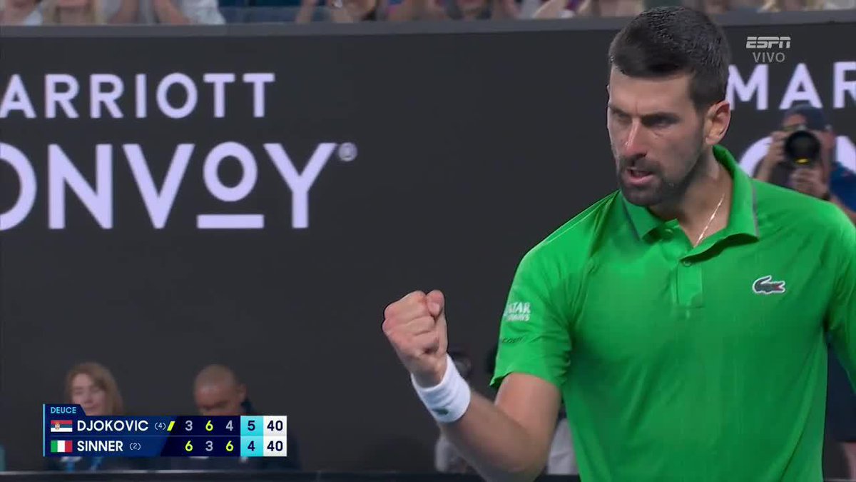 ¡PARTIDAZO ENTRE DJOKOVIC Y SINNER! 🔥 Tendremos 5️⃣to set en la búsqueda del segundo finalista del Abierto de Australia 🎾🤯 EN VIVO por ESPN y #DisneyPlus Premium