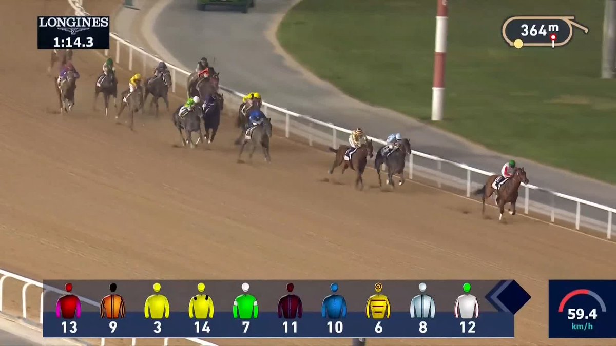 Oh, my ... 𝐒𝐀𝐋𝐋𝐎𝐎𝐌 (Authentic) turns on the style in the Jafza Logistics Park Maiden ⚡️ A horse of serious potential for Bhupat Seemar and Tadhg o'shea #DubaiCarnival