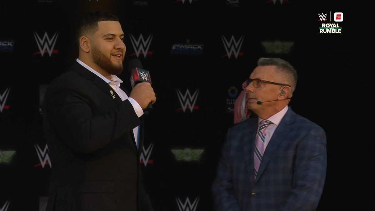 What a moment for WWE's newest Superstar, Fahd Tuwaiq, at Royal Rumble Weekend in Riyadh! 👏 WWE MENA
