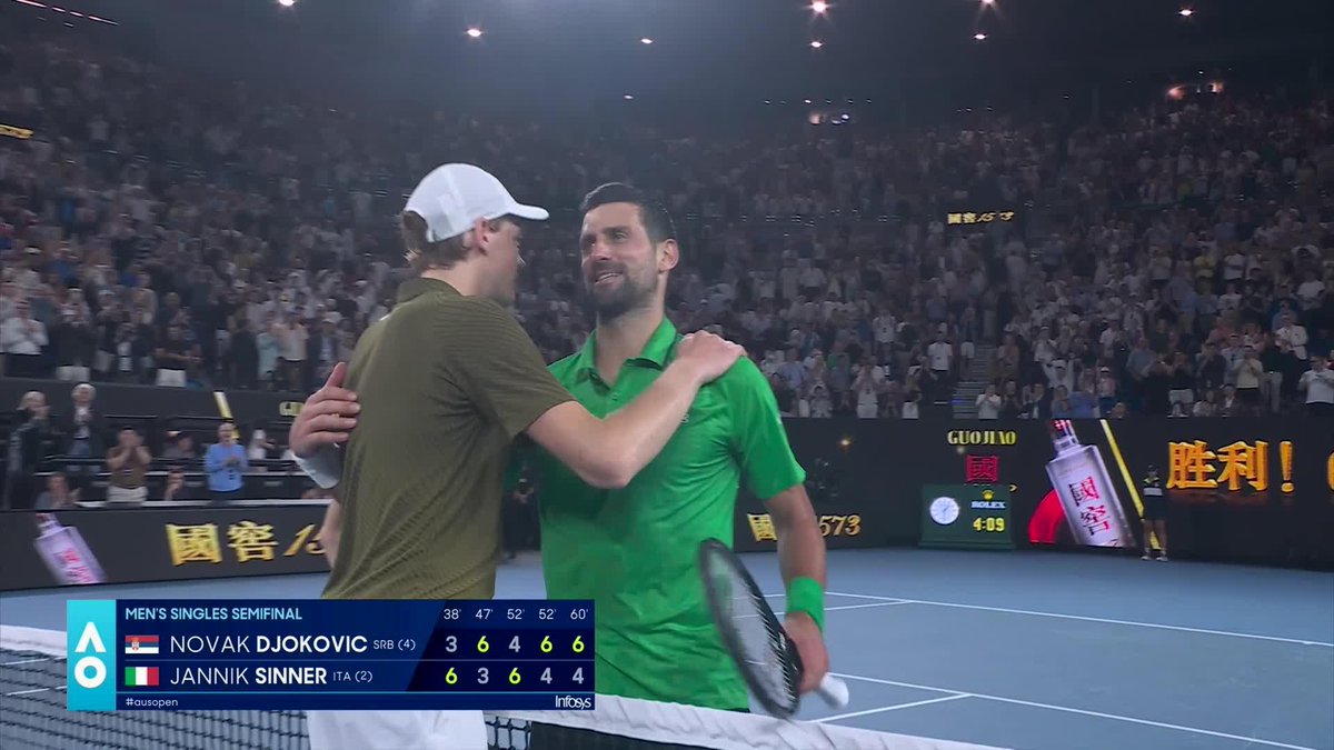 UNBELIEVABLE ‼️ Novak Djokovic will face Carlos Alcaraz in the #AO26 Final after playing out this EPIC with Jannik Sinner Wide World of Sports • ESPN • TNT Sports • WOWOWテニス • #AO26