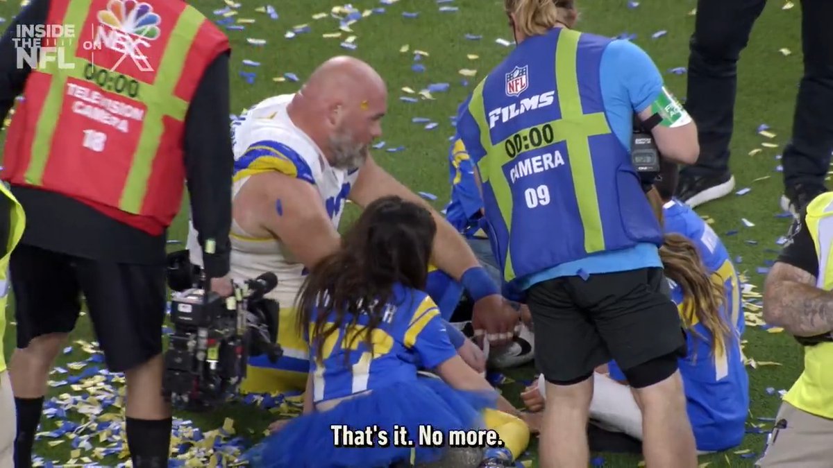 "That was daddy's last football game." Andrew Whitworth's message to his kids after winning Super Bowl LVI 🥹 Andrew Whitworth @insidethenfl's Top 60 SB Mic'd Up Moments on X