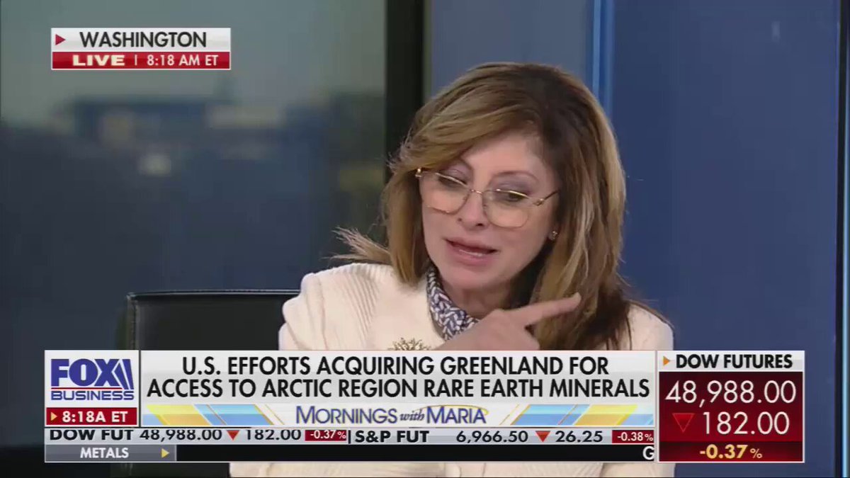 BARTIROMO: This acquisition strategy of the Dept of War -- are these stakes going into an overall sovereign wealth fund? Is that where this is going? DOUG BURGUM: That's where all the talk has been. If you took a vote across the cabinet, there would absolutely be the beginnings of a sovereign wealth fund